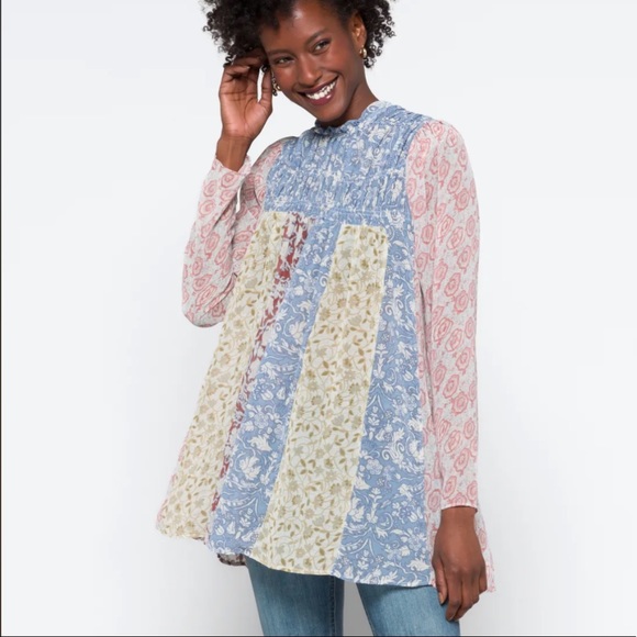 Free People Tops - Free People Merrie Mix Print Tunic Top NWT size small